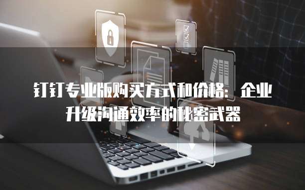 钉钉专业版购买方式和价格:企业升级沟通效率的秘密武器
