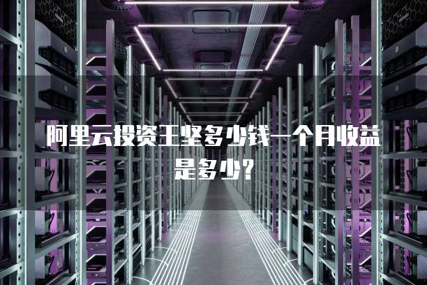 阿里云投资王坚多少钱一个月收益是多少?