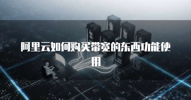 阿里云如何购买带宽的东西功能使用
