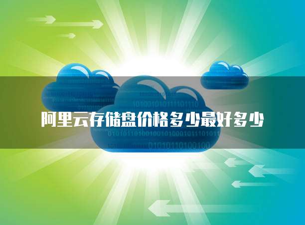 阿里云存储盘价格多少最好多少