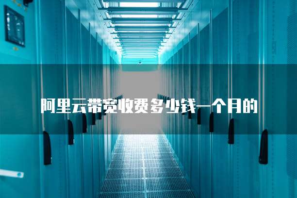 阿里云带宽收费多少钱一个月的