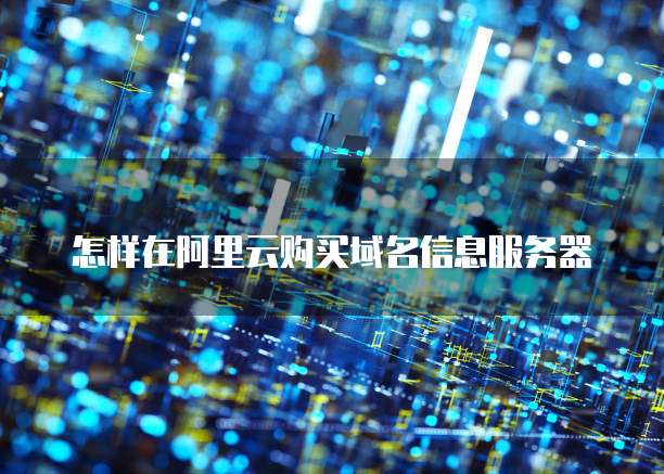 怎样在阿里云购买域名信息服务器