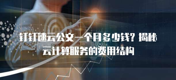 钉钉速云公文一个月多少钱?揭秘云计算服务的费用结构