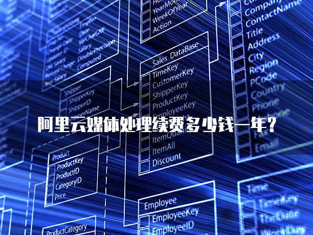 阿里云媒体处理续费多少钱一年?