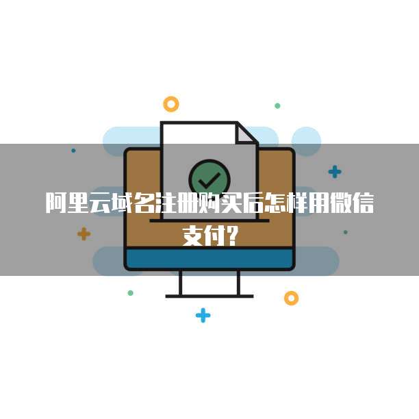 阿里云域名注册购买后怎样用微信支付?