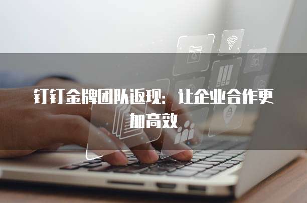 钉钉金牌团队返现:让企业合作更加高效