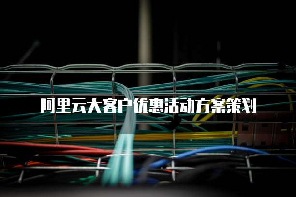 阿里云大客户优惠活动方案策划