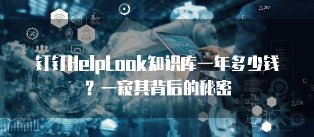 钉钉HelpLook知识库一年多少钱？一窥其背后的秘密
