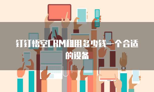 钉钉悟空CRM租用多少钱一个合适的设备