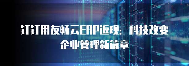 钉钉用友畅云ERP返现：科技改变企业管理新篇章