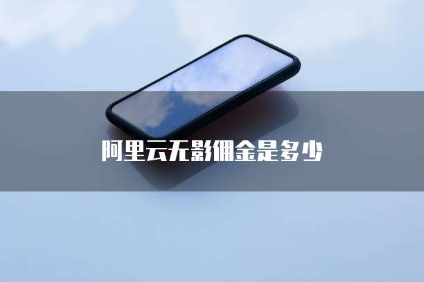 阿里云无影佣金是多少