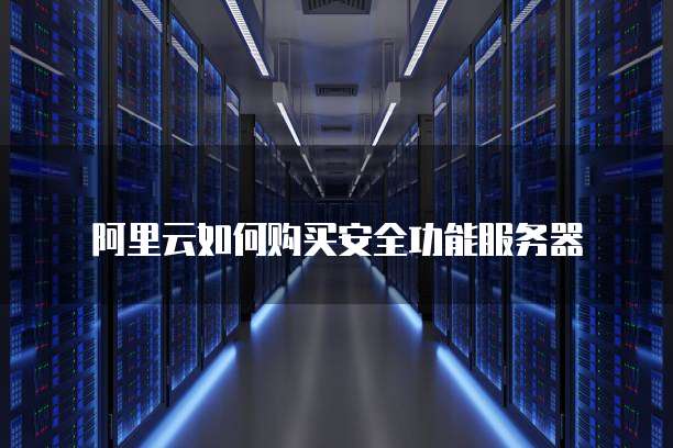 阿里云如何购买安全功能服务器