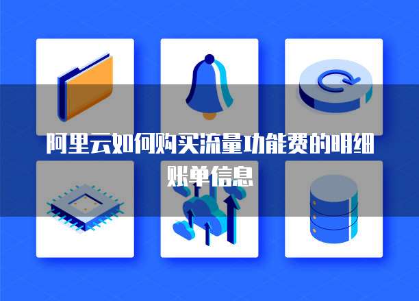 阿里云如何购买流量功能费的明细账单信息