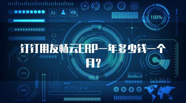 钉钉用友畅云ERP一年多少钱一个月?