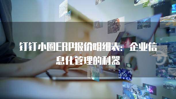 钉钉小圈ERP报价明细表:企业信息化管理的利器