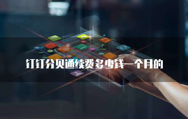 钉钉分贝通续费多少钱一个月的