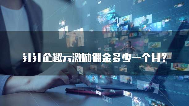 钉钉企趣云激励佣金多少一个月?
