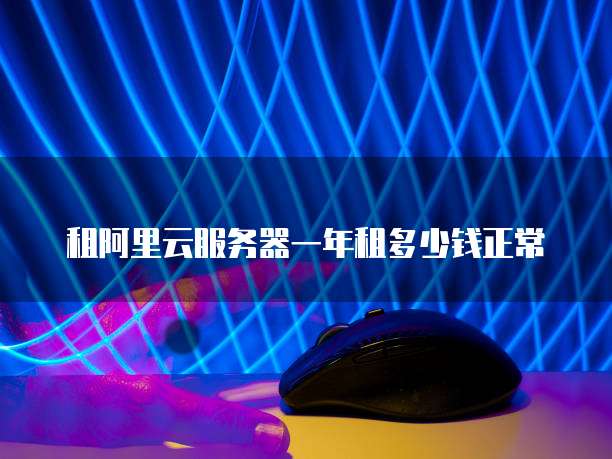 租阿里云服务器一年租多少钱正常