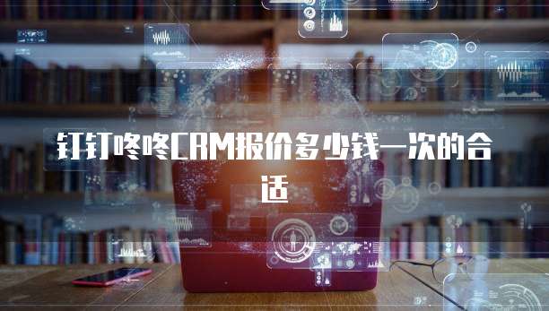 钉钉咚咚crm报价多少钱一次的合适