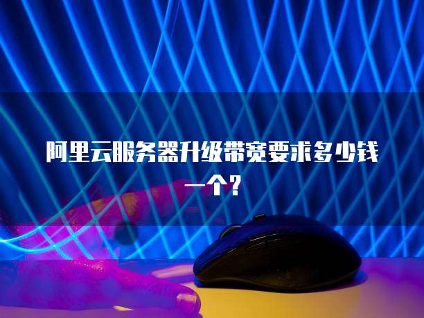 阿里云服务器升级带宽要求多少钱一个?