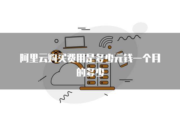 阿里云购买费用是多少元钱一个月的多少