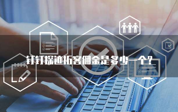 钉钉探迹拓客佣金是多少一个?
