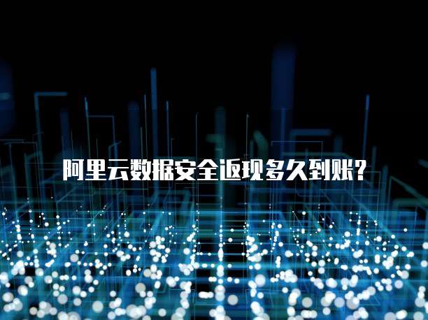 阿里云数据安全返现多久到账？