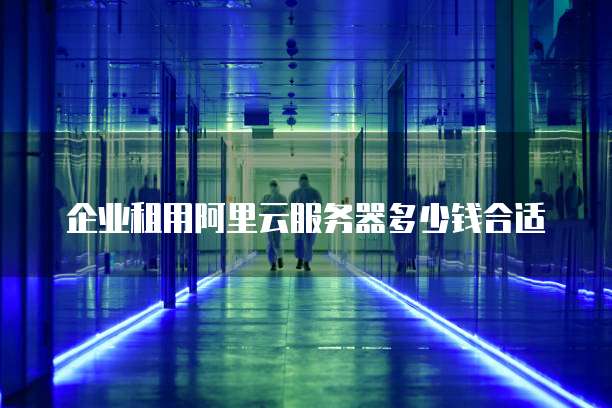 企业租用阿里云服务器多少钱合适