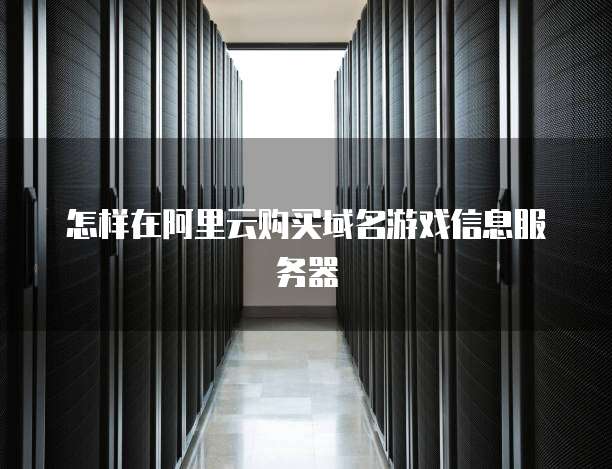 怎样在阿里云购买域名游戏信息服务器
