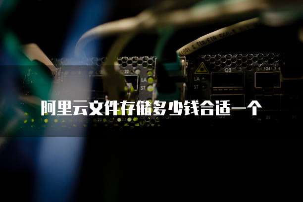 阿里云文件存储多少钱合适一个