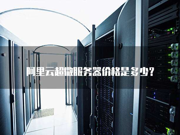 阿里云超微服务器价格是多少?
