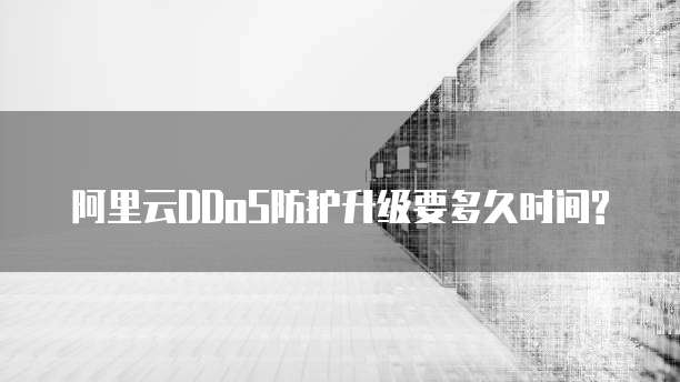 阿里云DDoS防护升级要多久时间?