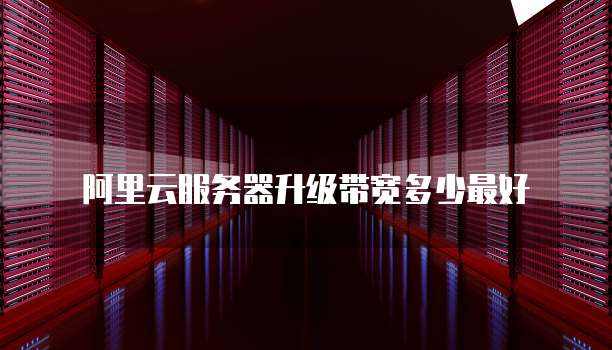 阿里云服务器升级带宽多少最好