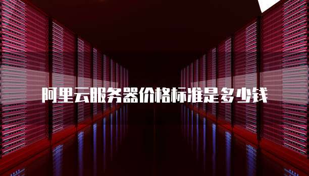 阿里云服务器价格标准是多少钱