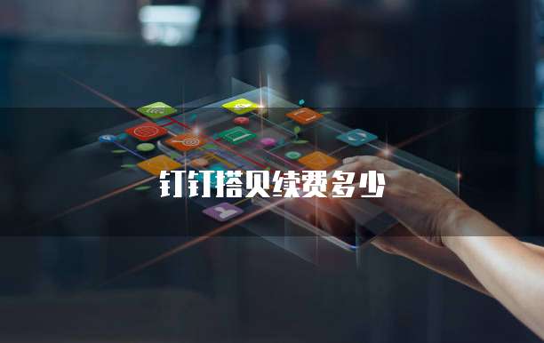 钉钉搭贝续费多少