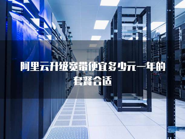 阿里云升级宽带便宜多少元一年的套餐合适