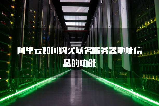 阿里云如何购买域名服务器地址信息的功能