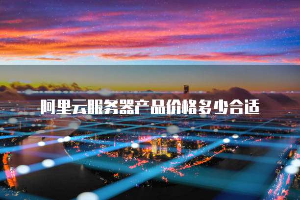 阿里云服务器产品价格多少合适