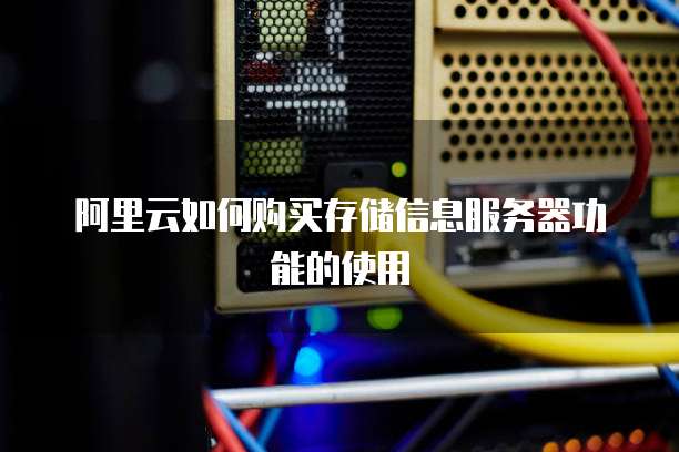 阿里云如何购买存储信息服务器功能的使用