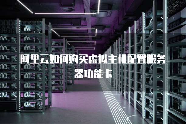阿里云如何购买虚拟主机配置服务器功能卡