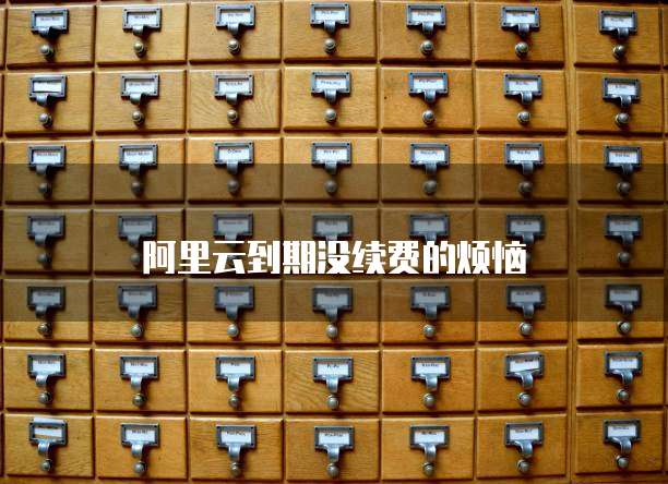 阿里云到期没续费的烦恼