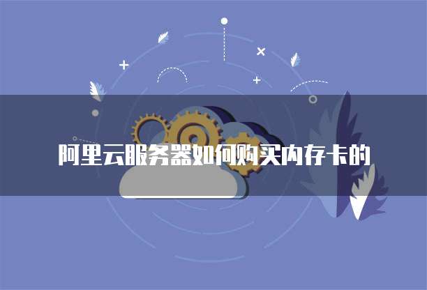 阿里云服务器如何购买内存卡的
