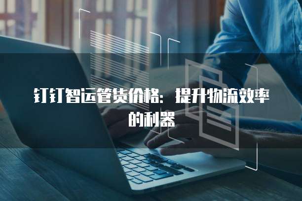 钉钉智运管货价格：提升物流效率的利器