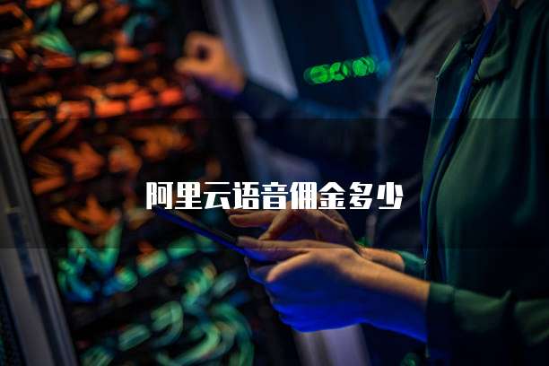 阿里云语音佣金多少