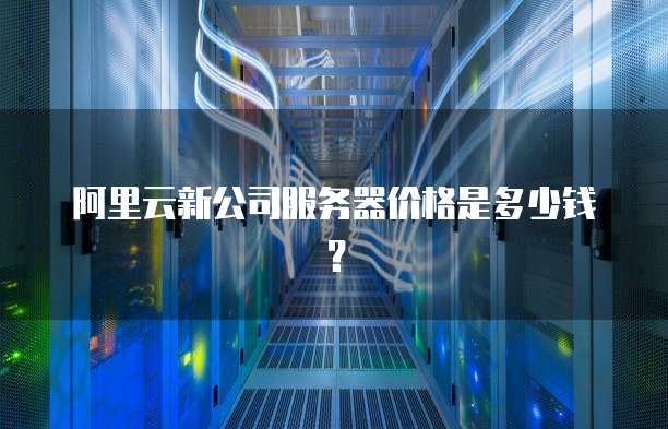 阿里云新公司服务器价格是多少钱？