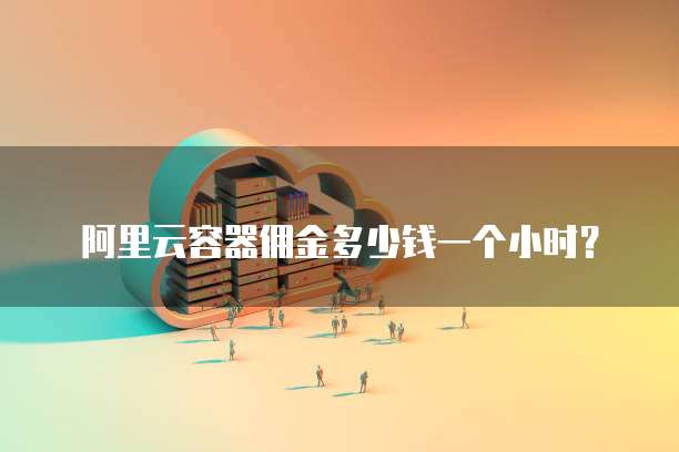阿里云容器佣金多少钱一个小时？