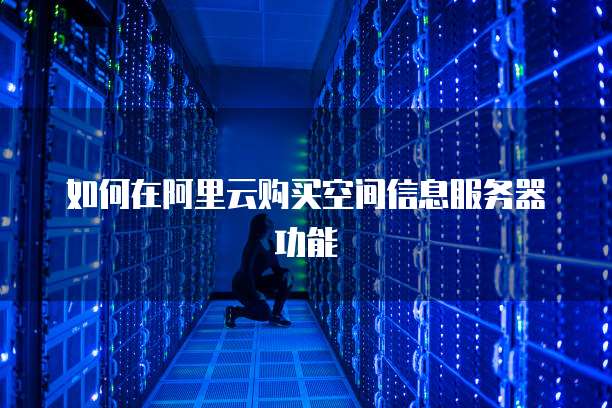 如何在阿里云购买空间信息服务器功能