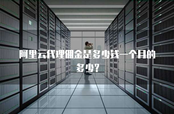 阿里云代理佣金是多少钱一个月的多少?