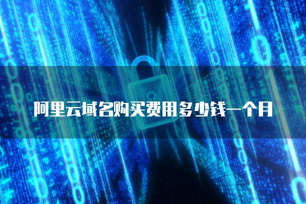 阿里云域名购买费用多少钱一个月
