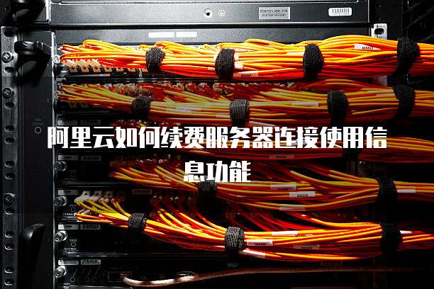 阿里云如何续费服务器连接使用信息功能